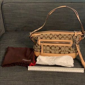 Coach East West Signature Canvas/Leather purse
